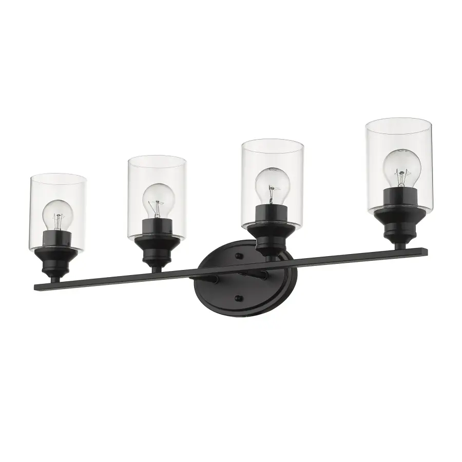 Gemma 4-Light Vanity Sconce in Matte Black - Image 1