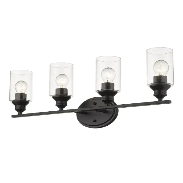 Gemma 4-Light Vanity Sconce in Matte Black - Image 2