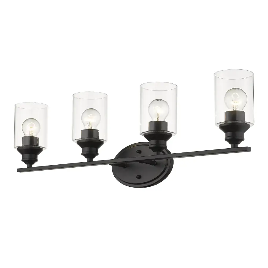Gemma 4-Light Vanity Sconce in Matte Black - Image 2