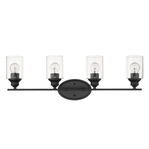 Gemma 4-Light Vanity Sconce in Matte Black - Image 3