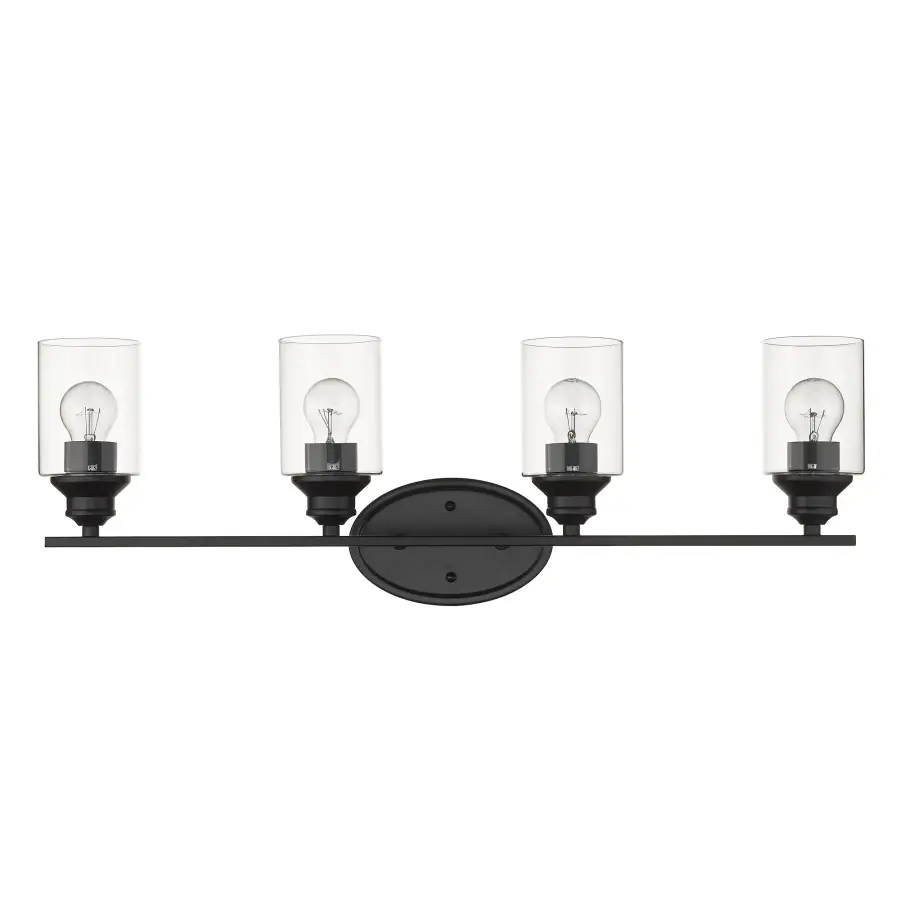 Gemma 4-Light Vanity Sconce in Matte Black - Image 3