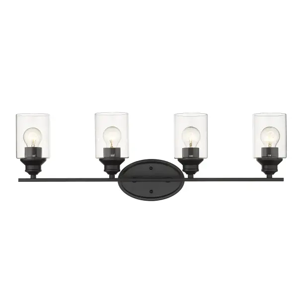Gemma 4-Light Vanity Sconce in Matte Black - Image 4