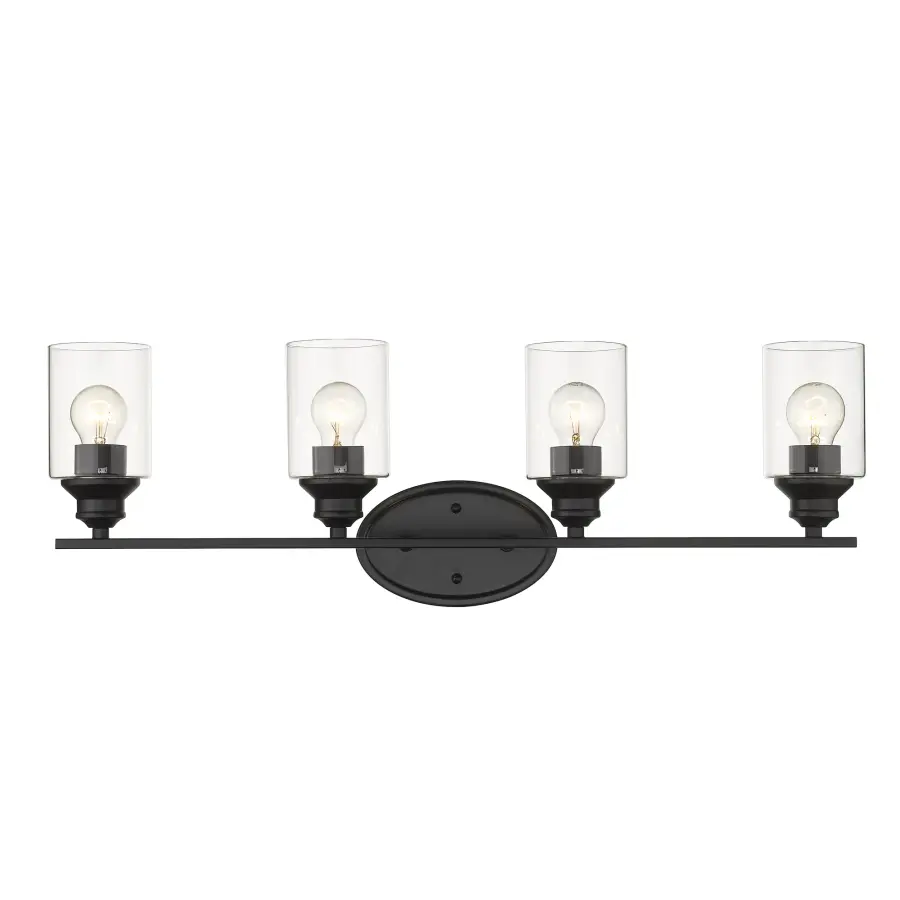 Gemma 4-Light Vanity Sconce in Matte Black - Image 4