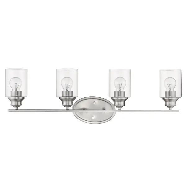 Gemma 4-Light Vanity Sconce in Satin Nickel - Image 1
