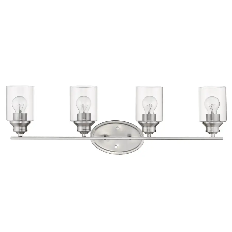 Gemma 4-Light Vanity Sconce in Satin Nickel - Image 1