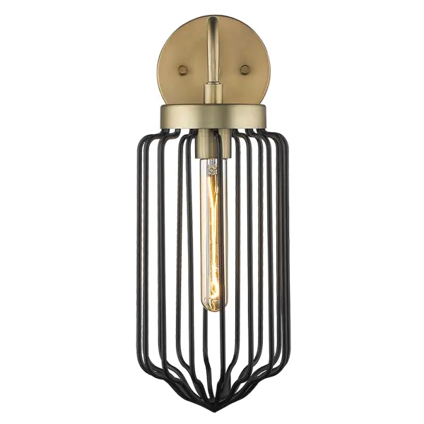 Compact Aged Brass Sconce with Timeless Appeal - Image 2