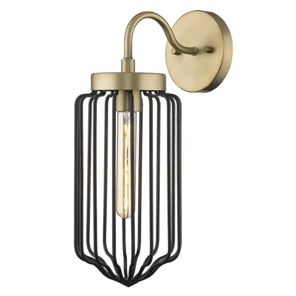 Compact Aged Brass Sconce with Timeless Appeal - Image 4