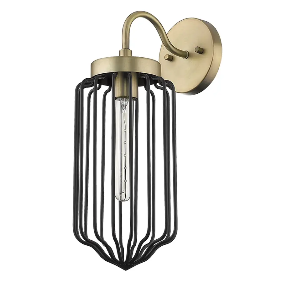 Compact Aged Brass Sconce with Timeless Appeal - Image 6