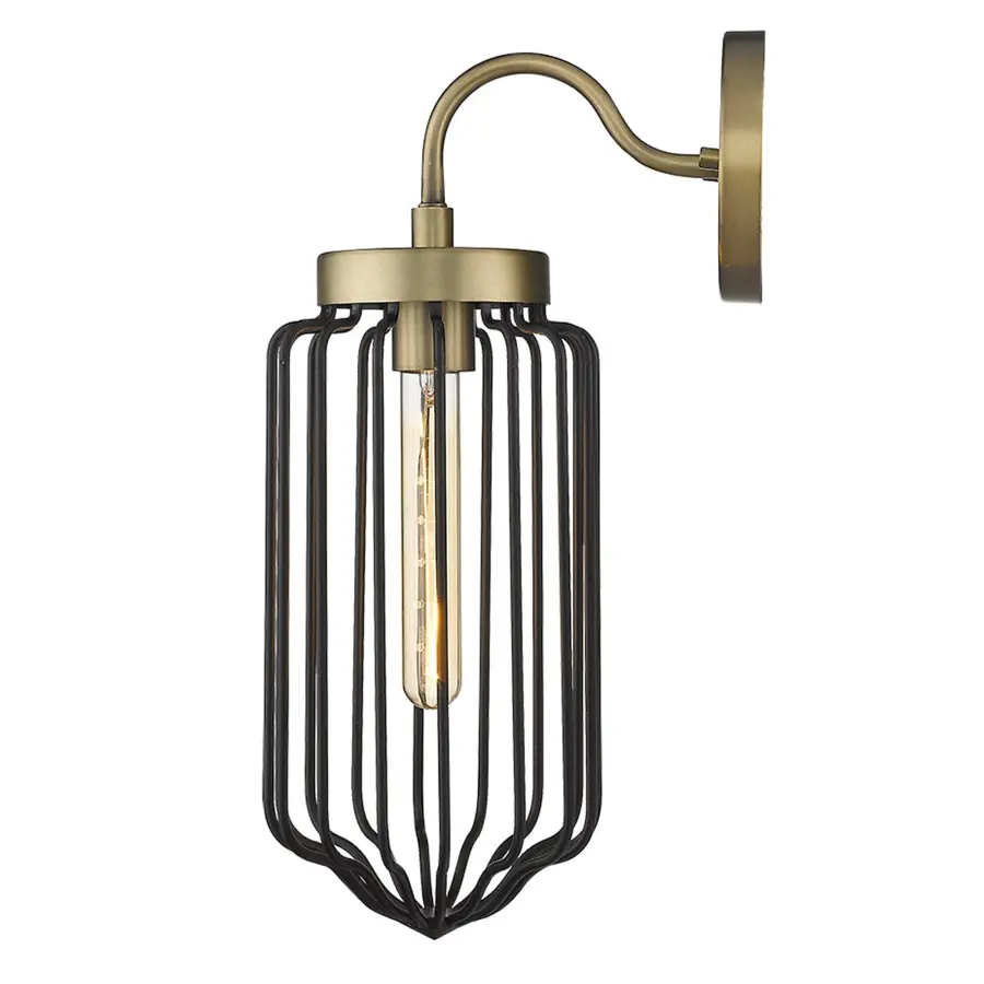 Compact Aged Brass Sconce with Timeless Appeal - Image 7