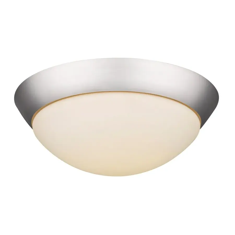 LED Flush Mount Ceiling Light in Satin Nickel