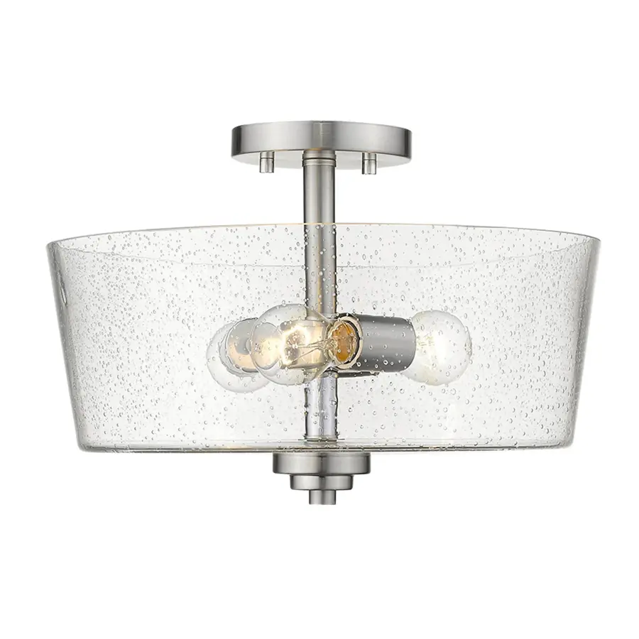 Rowe 3-Light Semi-Flush Mount in Satin Nickel - Image 2