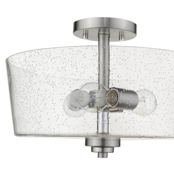 Rowe 3-Light Semi-Flush Mount in Satin Nickel - Image 5