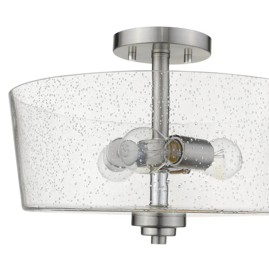 Rowe 3-Light Semi-Flush Mount in Satin Nickel - Image 5