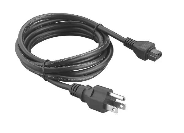 This 72-inch power cord provides reliable connectivity for LED under cabinet lighting installations. The matte black finish blends seamlessly with modern cabinetry while the durable plastic construction ensures long-lasting performance.