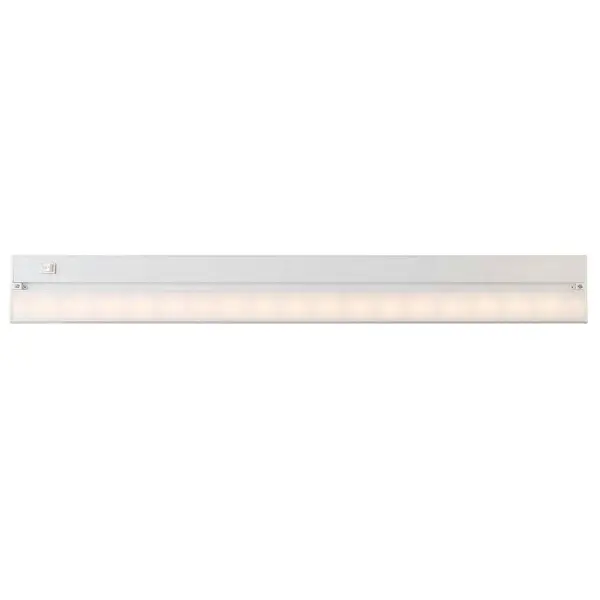 This integrated LED undercabinet fixture delivers efficient task lighting in a slim 1" profile. The 32" length is ideal for standard kitchen cabinets, while the white finish blends seamlessly with most cabinetry.