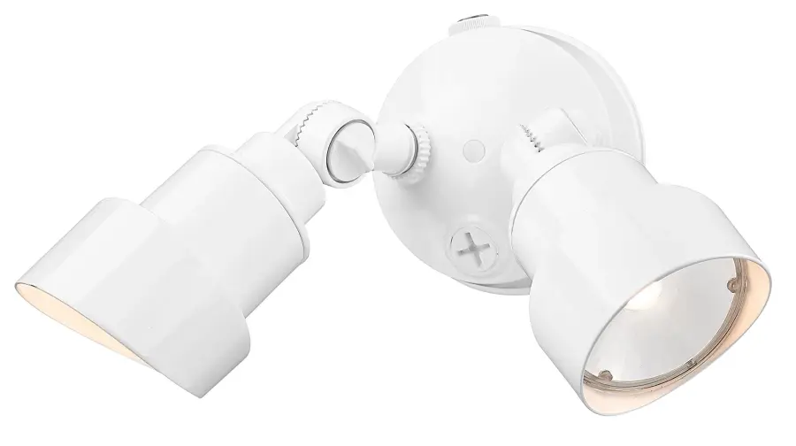 2-Light LED Floodlight in Gloss White - Image 2