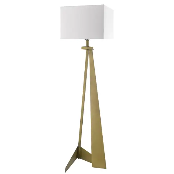 Stratos 1-Light Floor Lamp in Aged Brass - Image 4