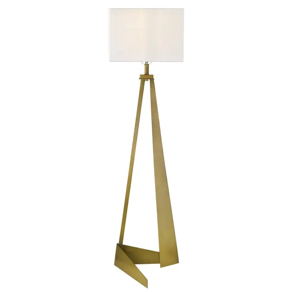 Stratos 1-Light Floor Lamp in Aged Brass - Image 6