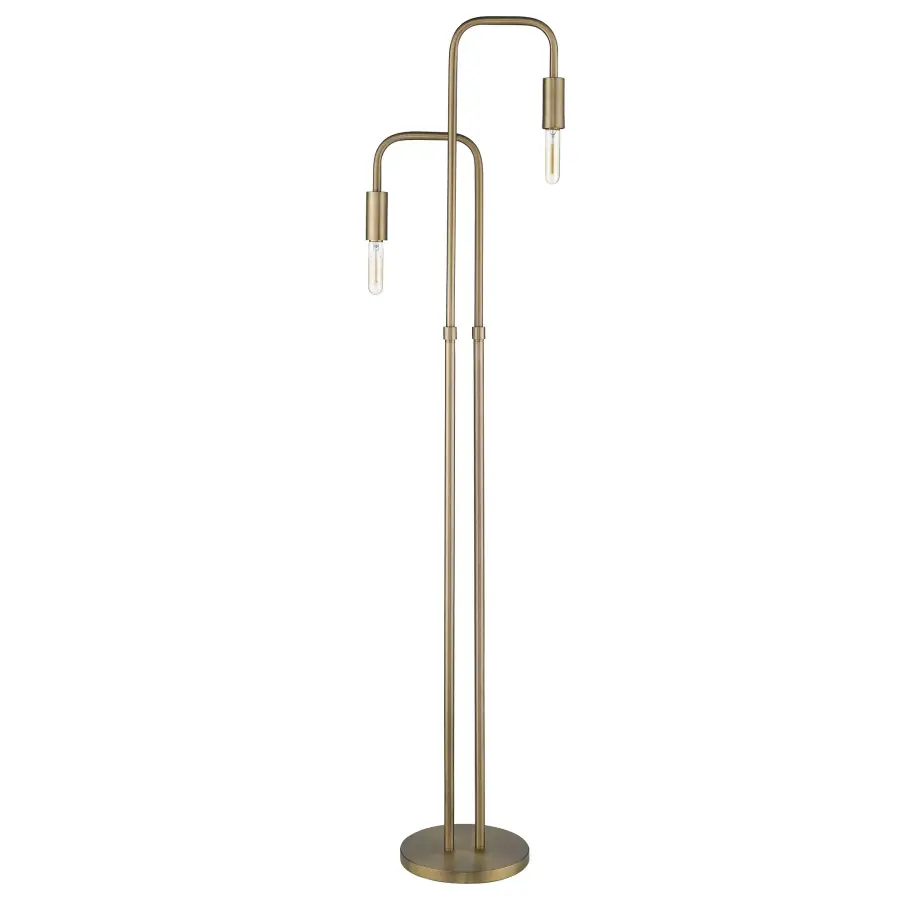 Perret 2-Light Floor Lamp in Aged Brass - Image 1