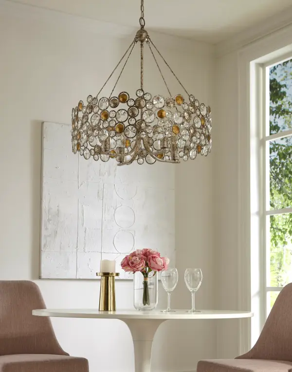 Vitozzi 4-Light Chandelier in Antique Silver Leaf - Image 5