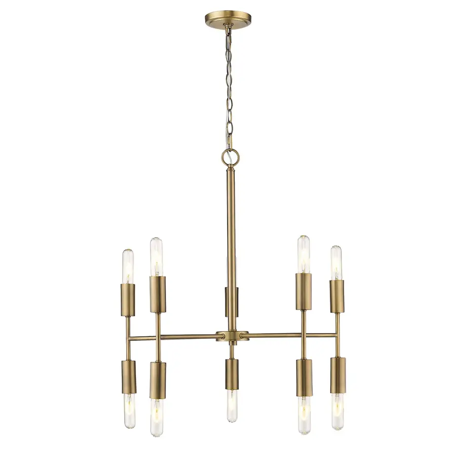 Perret 10-Light Chandelier in Aged Brass - Image 2