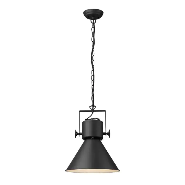 Bold Industrial Pendant with Clean Lines and Versatile Matte Black Finish - Image 2