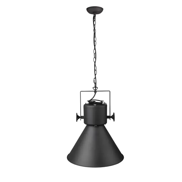 Bold Industrial Pendant with Clean Lines and Versatile Matte Black Finish - Image 3