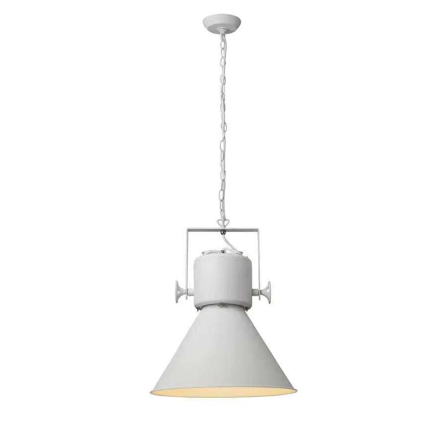 Crew 1-Light Pendant in White Iron - Image 2