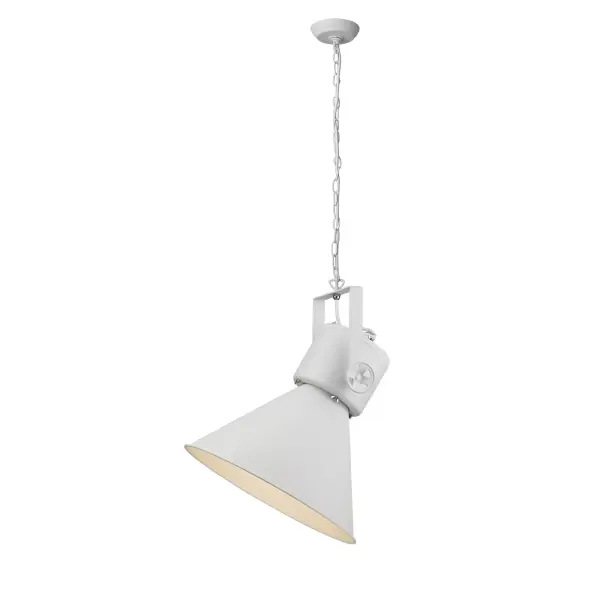 Crew 1-Light Pendant in White Iron - Image 4