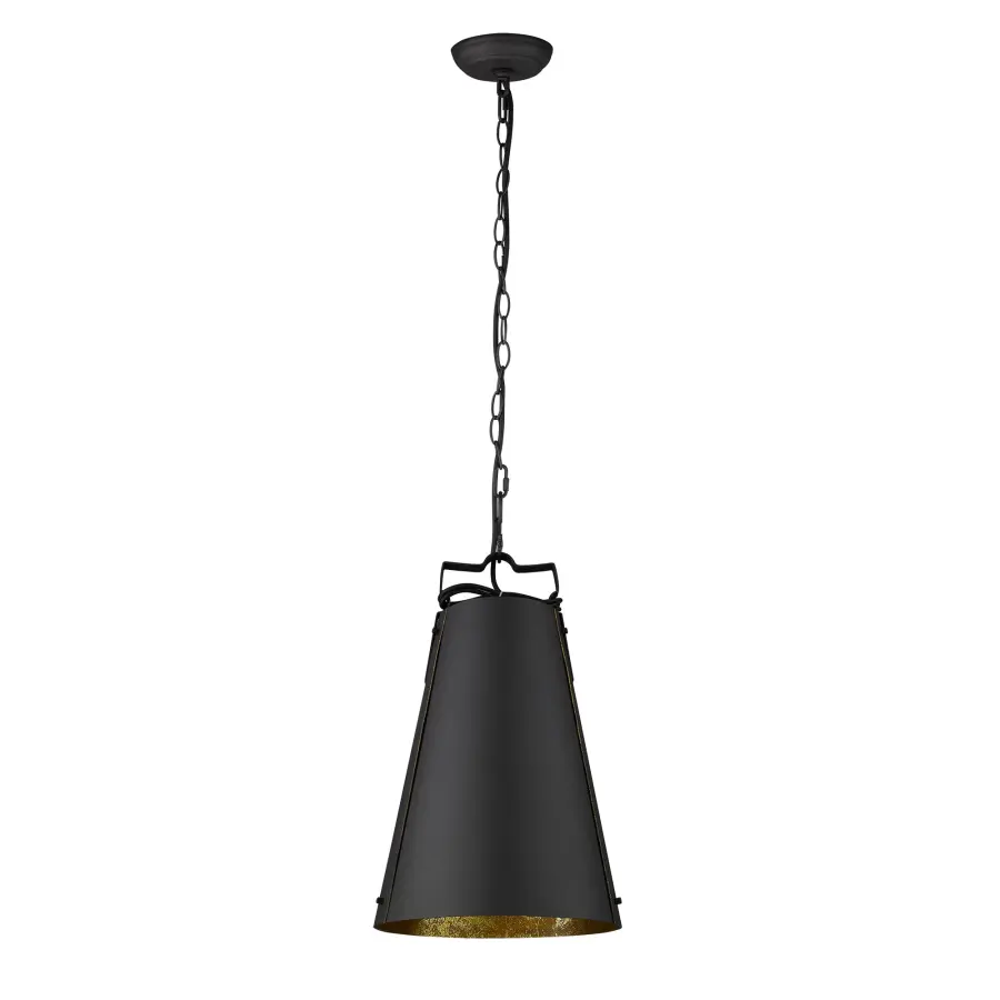 Faza 1-Light Pendant in Matte Black - Image 1