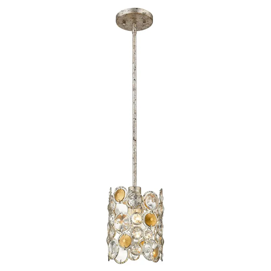 Vitozzi 1-Light Pendant in Antique Silver Leaf - Image 2