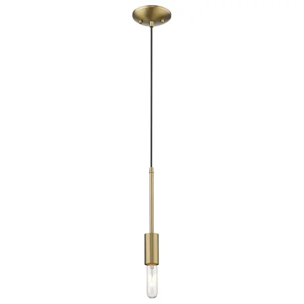 Perret 1-Light Mini Pendant in Aged Brass - Image 2