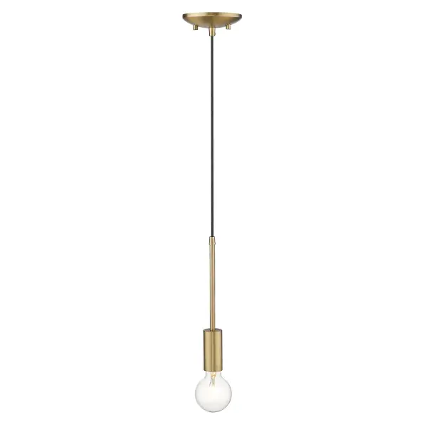 Perret 1-Light Mini Pendant in Aged Brass - Image 3