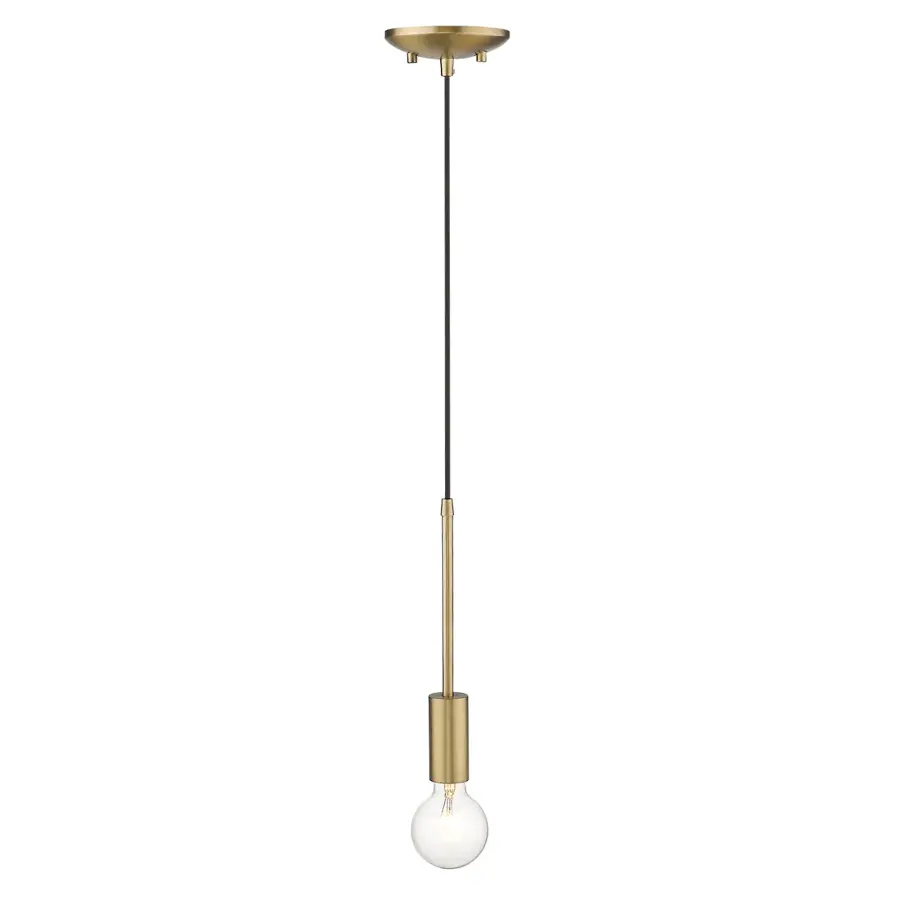 Perret 1-Light Mini Pendant in Aged Brass - Image 3