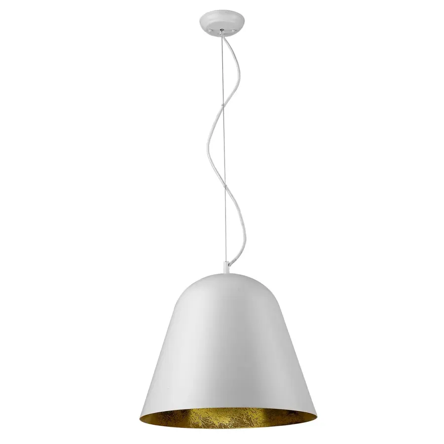 Knell 1-Light Pendant in White Iron - Image 1
