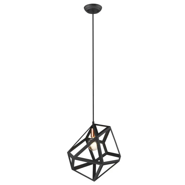 Hedron 1-Light Pendant in Matte Black - Image 2