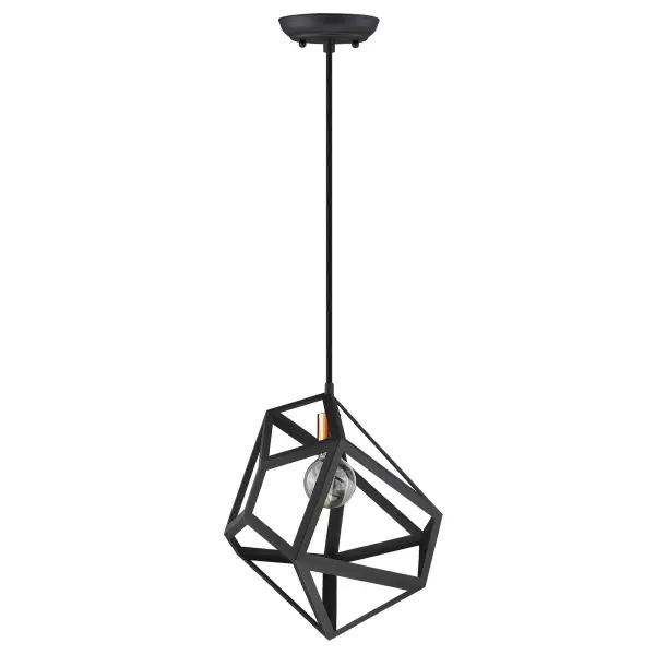 Hedron 1-Light Pendant in Matte Black - Image 5