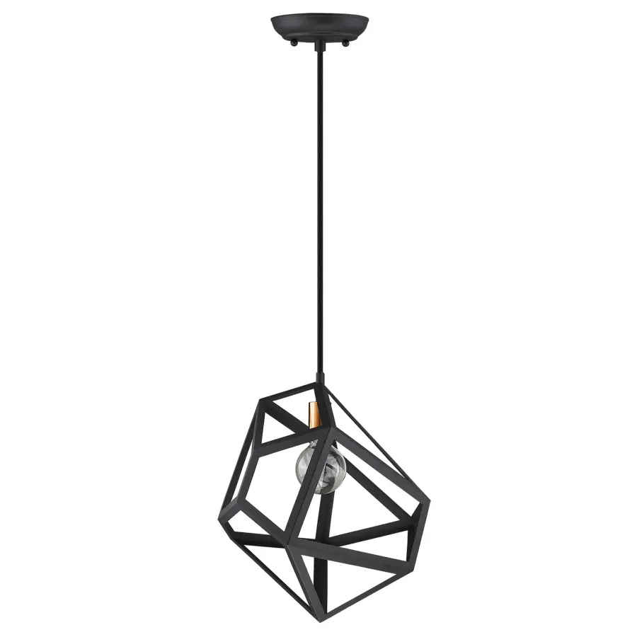 Hedron 1-Light Pendant in Matte Black - Image 5