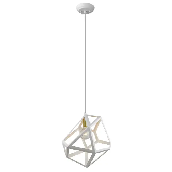 Hedron 1-Light Pendant in White - Image 2