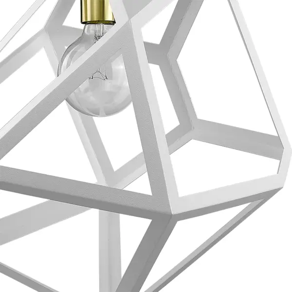 Hedron 1-Light Pendant in White - Image 3