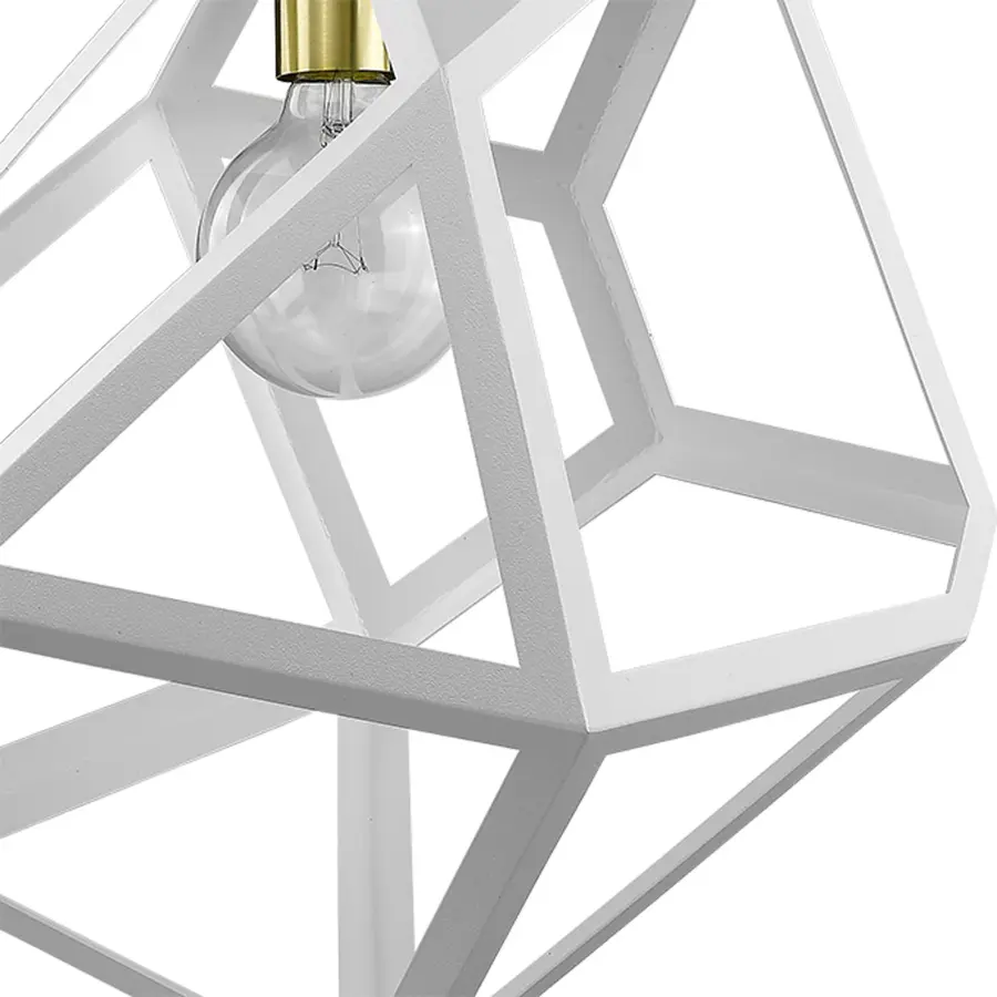 Hedron 1-Light Pendant in White - Image 3