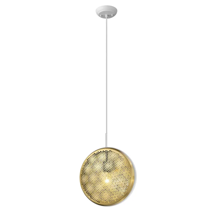 Tholos 1-Light Pendant in White Iron - Image 2