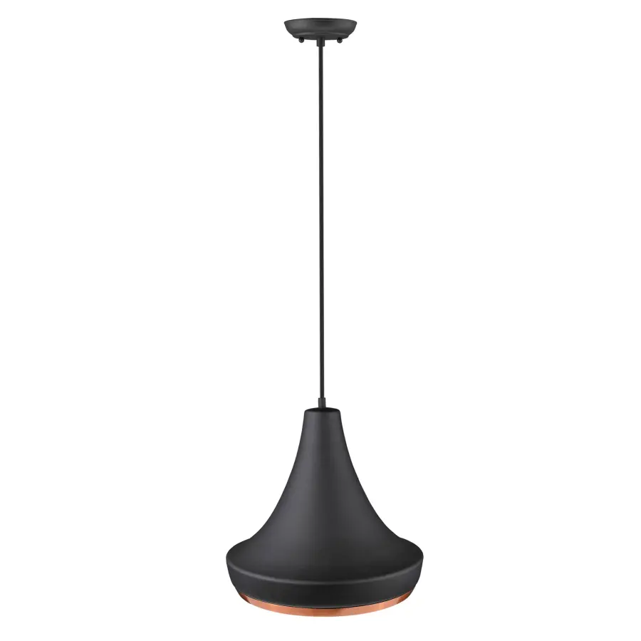 Tholos 1-Light Pendant in Matte Black - Image 1