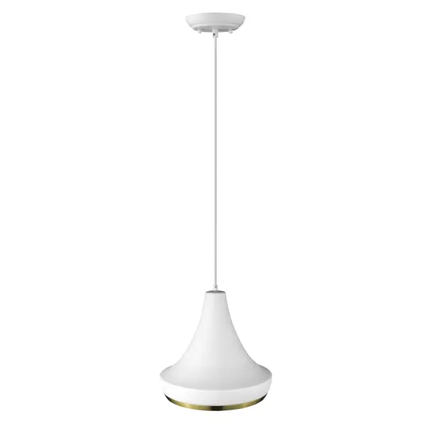 Tholos 1-Light Pendant in White Iron - Image 3