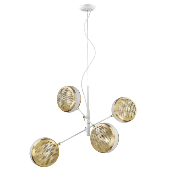 Tholos 4-Light Pendant in White Iron - Image 1