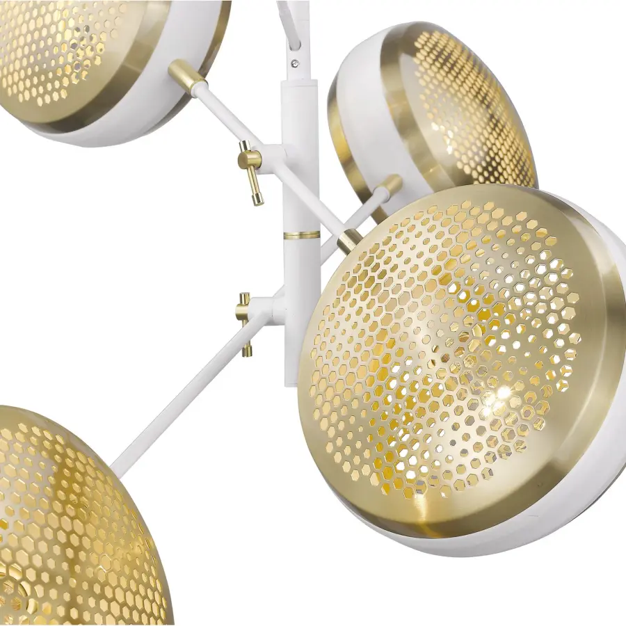 Tholos 4-Light Pendant in White Iron - Image 3