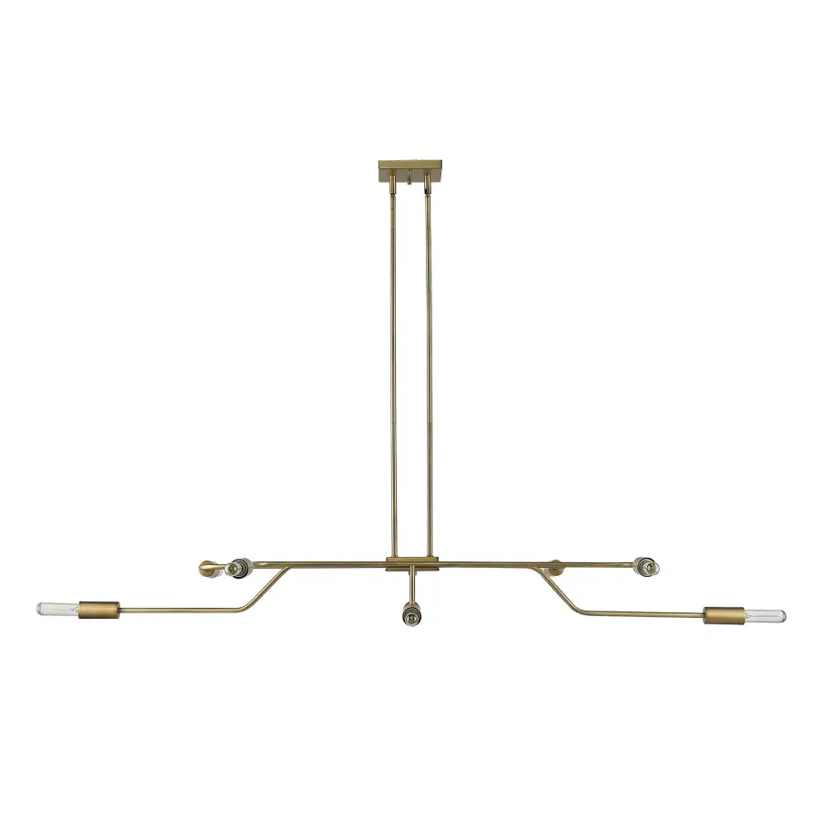Perret 8-Light Convertible Pendant in Aged Brass - Image 1