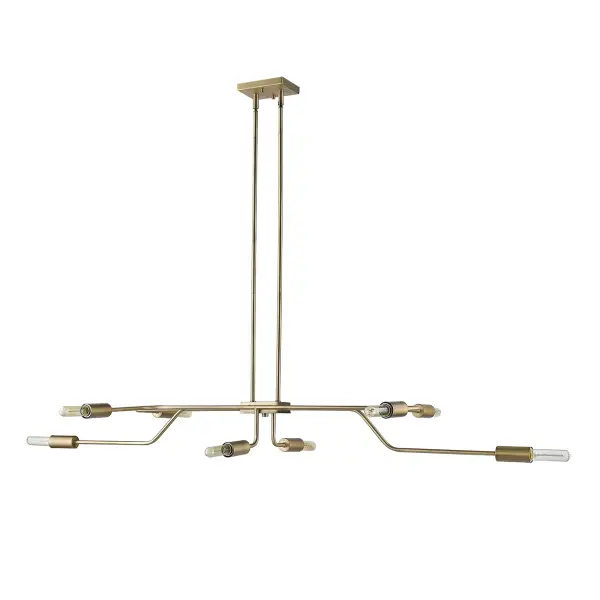 Perret 8-Light Convertible Pendant in Aged Brass - Image 4