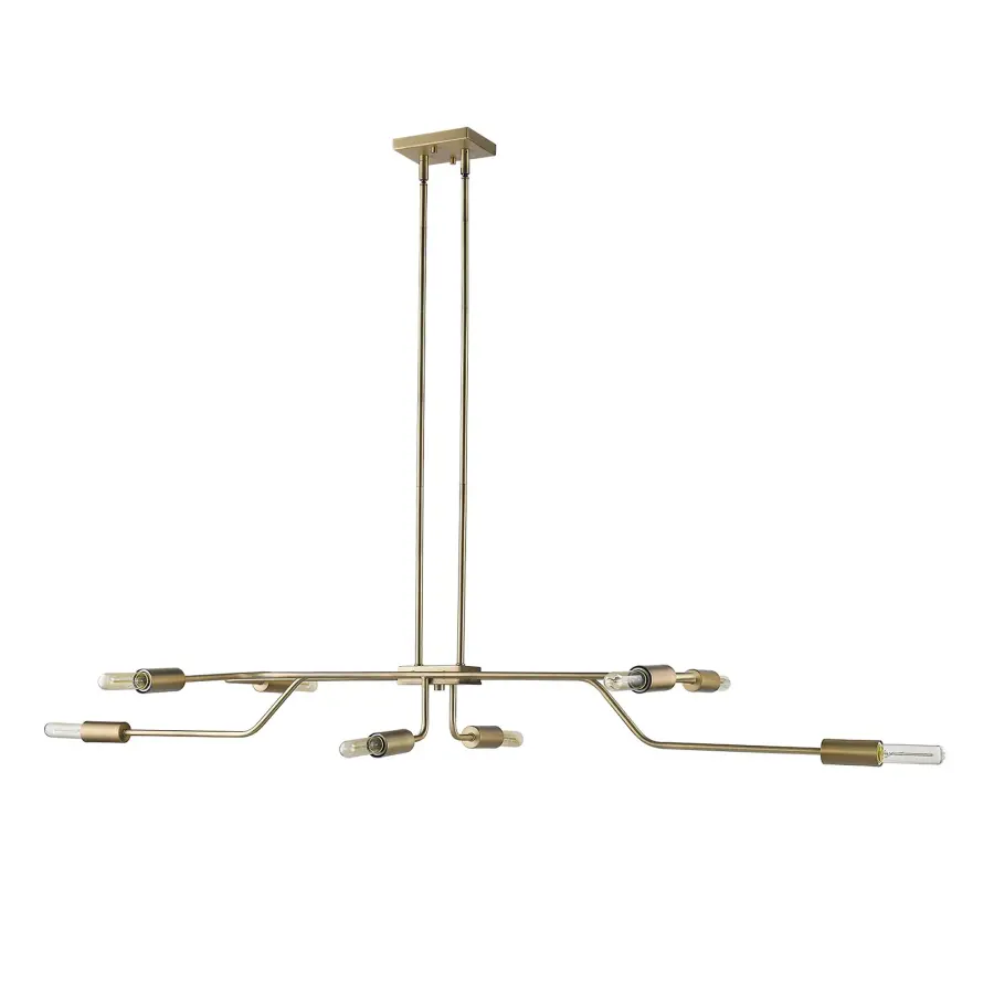 Perret 8-Light Convertible Pendant in Aged Brass - Image 4