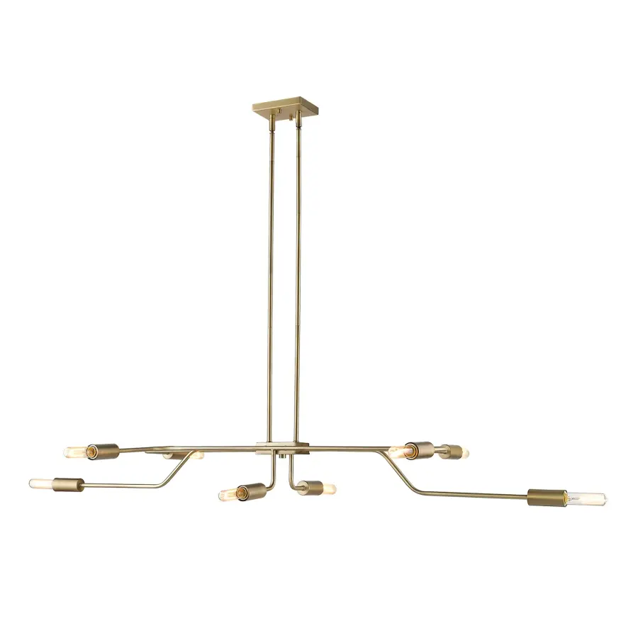 Perret 8-Light Convertible Pendant in Aged Brass - Image 5